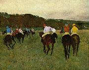 Edgar Degas Horseracing in Longchamps oil painting reproduction